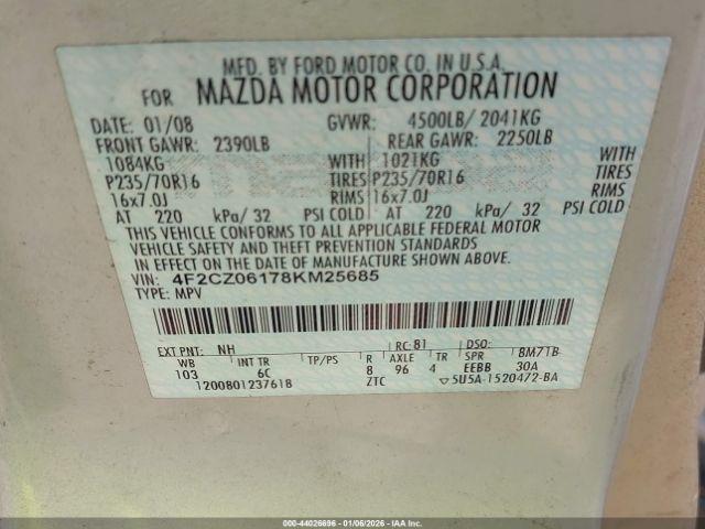 Mazda Tribute S Grand Touring Image 8